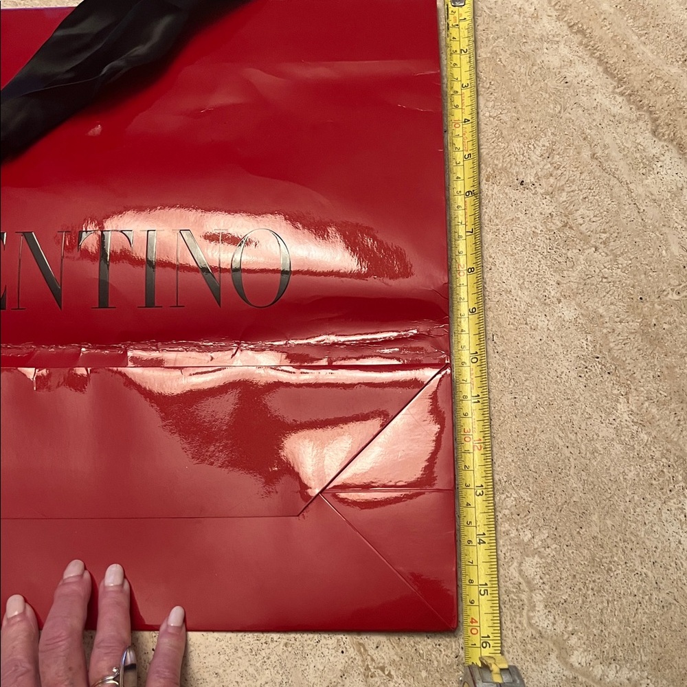 Valentino Red Bag with Black Ribbon - Picture 4 of 5